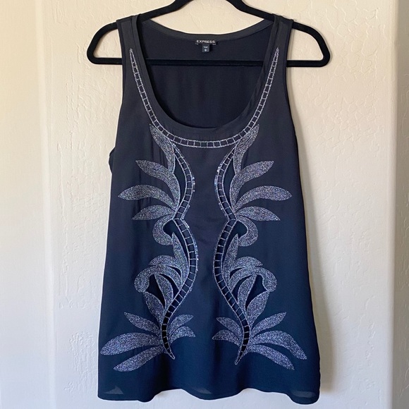Express Tops - Express embroidered and embellished tank top